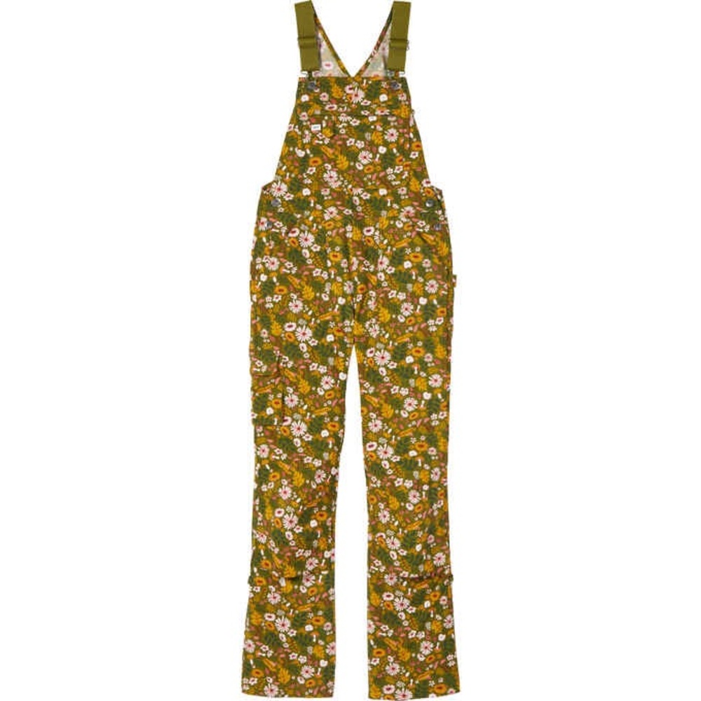 Women's Heirloom Gardening Bib Overalls in 
Rose Olive Fall Floral in XSM 29